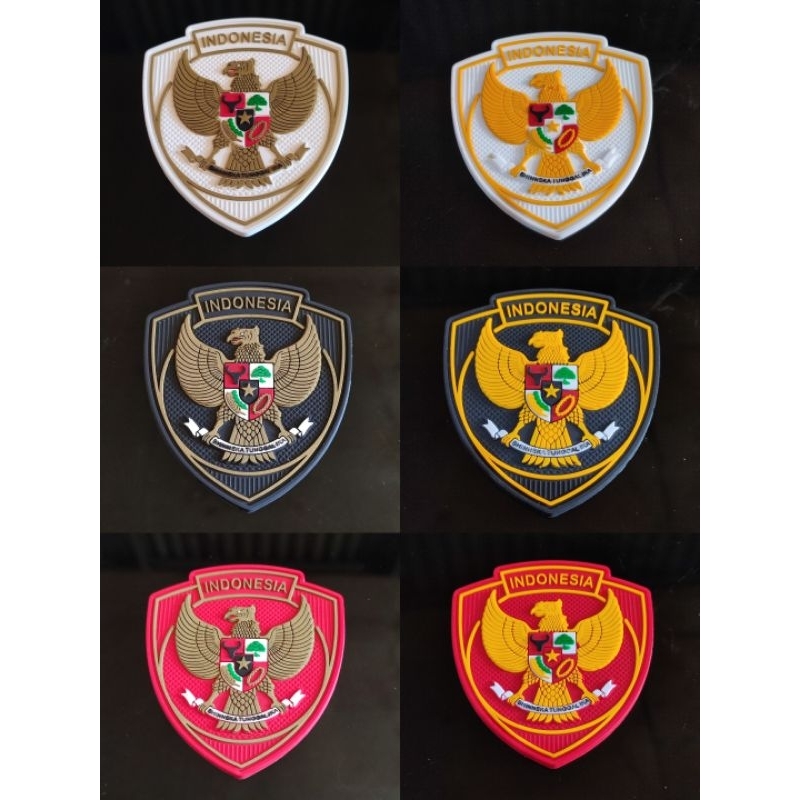 patch rubber velcro logo jersey timnas Indonesia garuda
