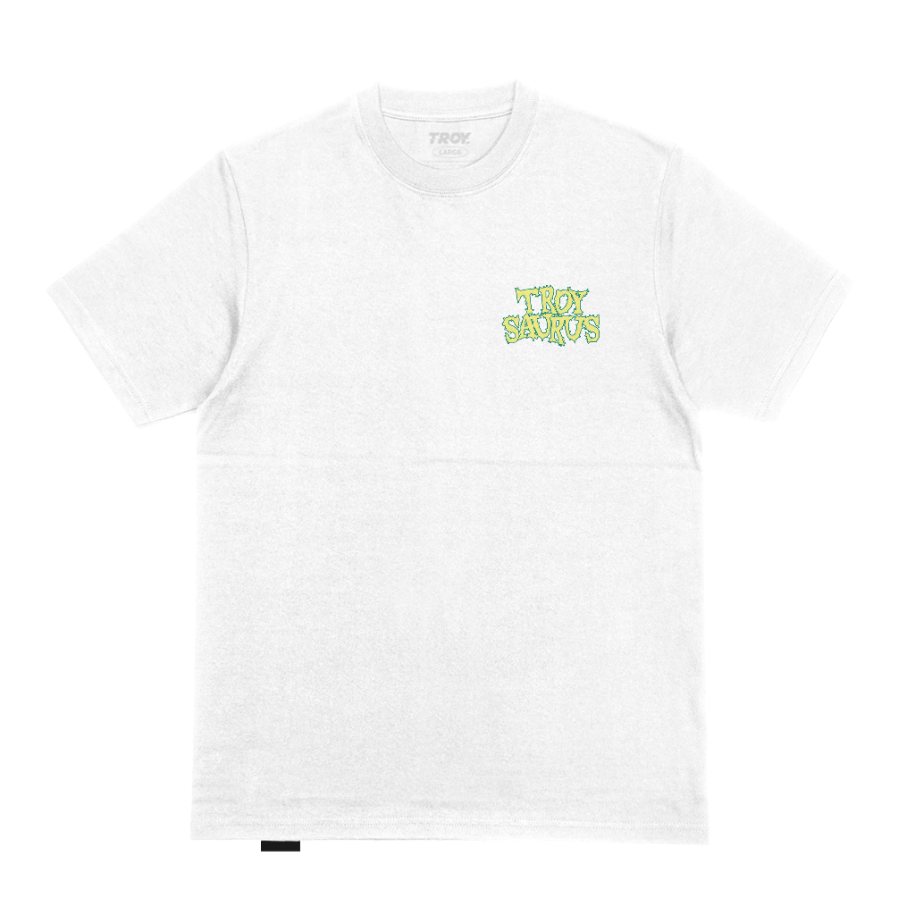 Troy Company Tshirt White Saurus - Kaos Pria Lengan Pendek Putih MT 2809
