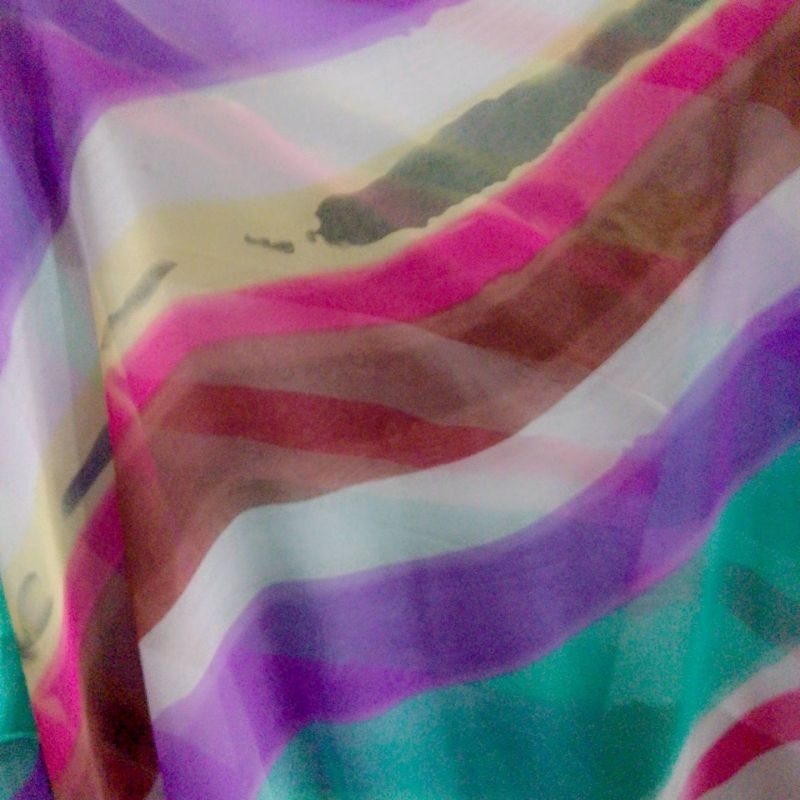 kain sifon motif garis gradasi - kain sifon motif - kain sifon - harga persetengah meter - apt