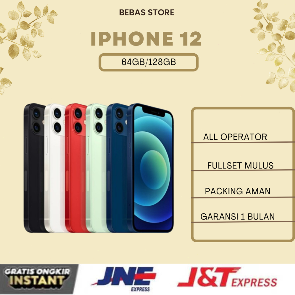 Apple iphone 12 256GB 128GB 64GB SECOND ORIGINAL FULLSET LIKE NEW 100% Origina