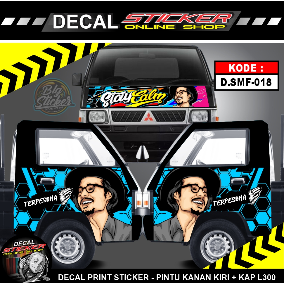 STIKER MOBIL DEKAL PICKUP L300 KABIN (KAP DEPAN + PINTU SAMPING) VARIASI DECAL CUSTOM