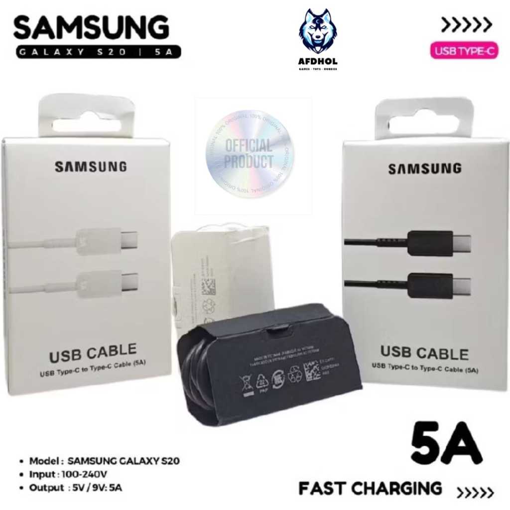 KABEL CHARGER DATA SAMSUNG TYPE C TO TYPE C TO C TIPE C TO C SUPER FAST CHARGING AMPERE 3A/5A 25W 45