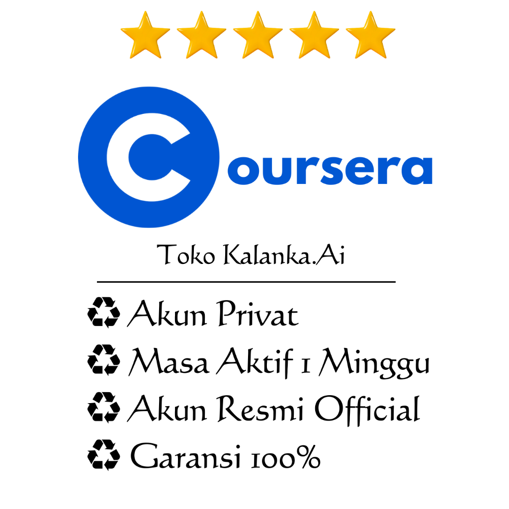 Coursera Private Akun 1 Minggu Termurah