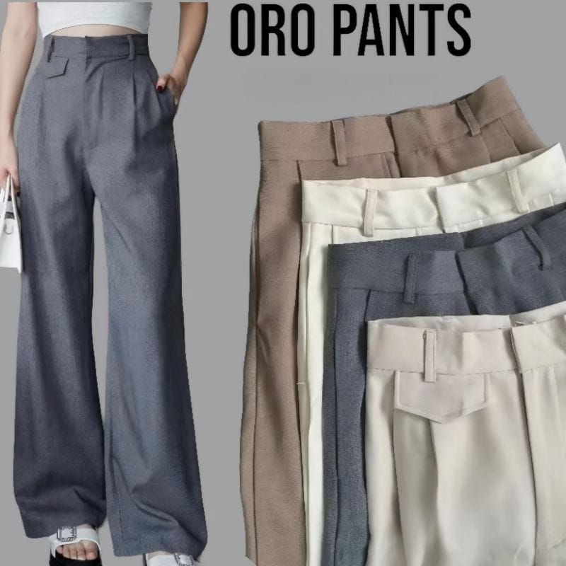 Oro Pant Hight Waist Oro Pant Premium Oro Pant Model Korean Oro Pant Semiwoll
