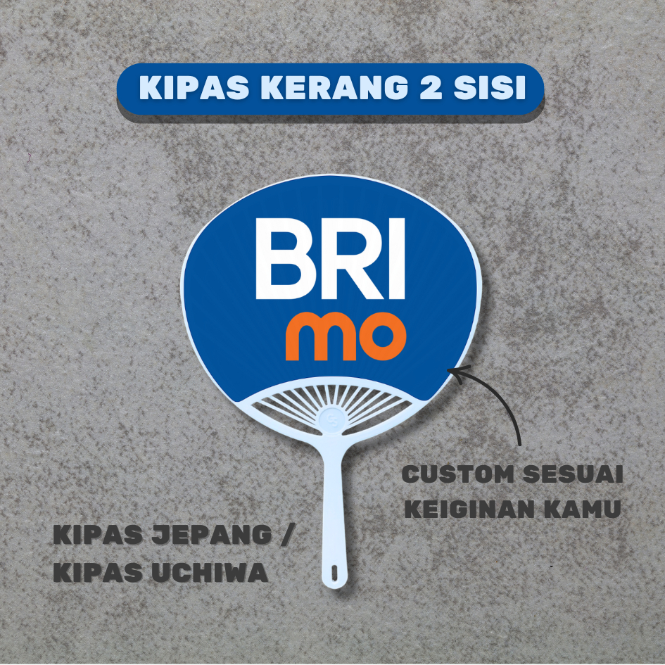 KIPAS KERANG CUSTOM 2 SISI / KIPAS UCHIWA JEPANG