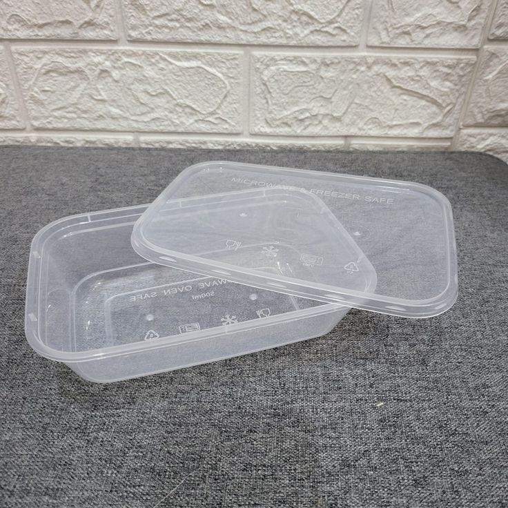Thinwall Rectangle 500ml / Kotak Makan Plastik Rectangle / Thinwall Plastik