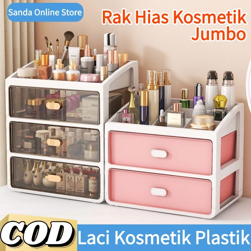 Rak Hias Kosmetik Jumbo / Rak Kosmetik / Makeup Storage / Kotak Penyimpanan Skincare / Tempat