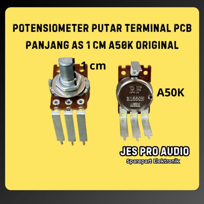POTENSIO COAK 6KAKI B50K B500K TEKUK PANJANG
