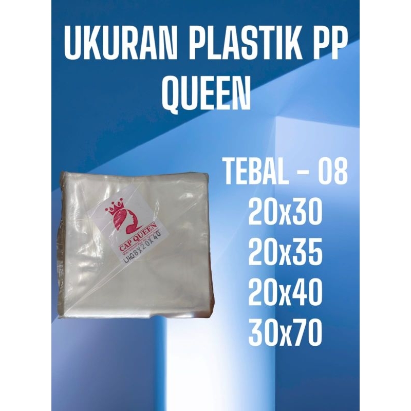 PLASTIK PP QUEEN / PLASTIK POTONGAN TEBAL 08 UKURAN 20x30 20X35 20X40 30X70