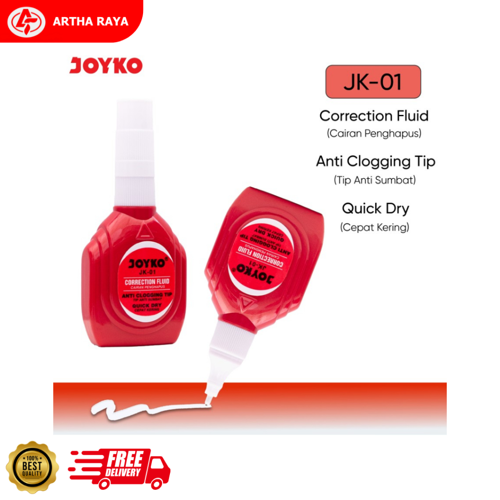 

Correction Fluid / Cairan Koreksi / Penghapus Cair Joyko JK-01