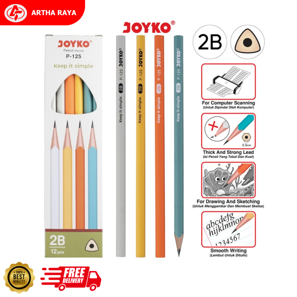 

Pensil Joyko P-125 2B 1 Box 12 Pcs