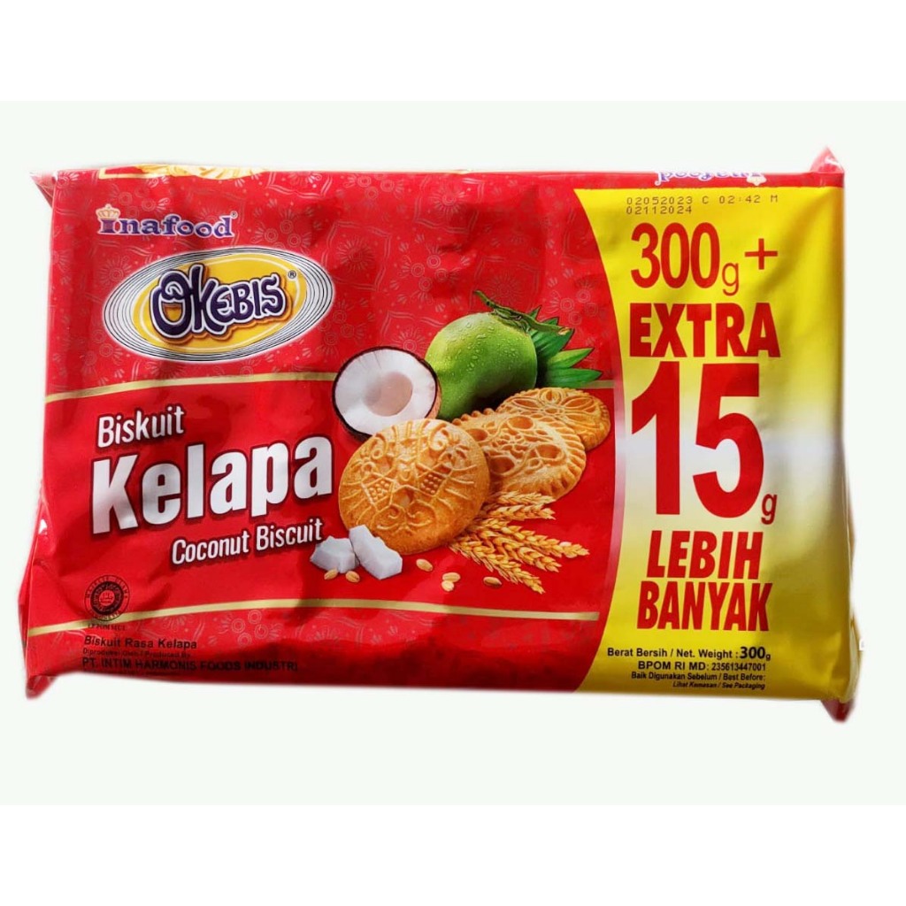 

kue okebis biskuit kelapa 300g + 1xtra 15gram