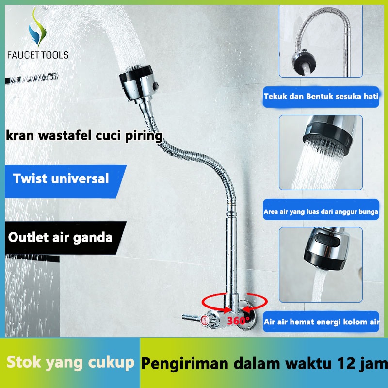 Faucet Tools/2 Mode/kran cuci piring wastafel/kran wastafel cuci piring/kran angsa/Kran Air Angsa