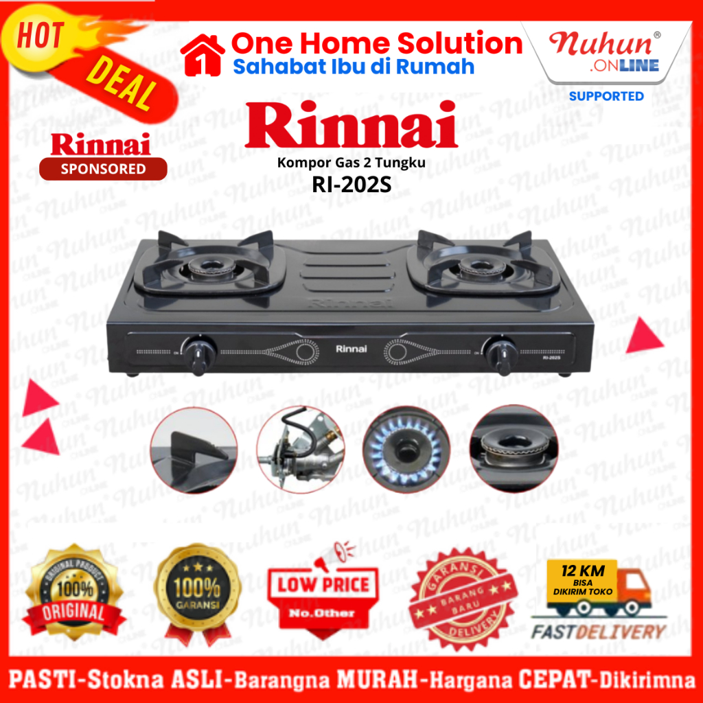 Rinnai Kompor 2 Tungku 202 S
