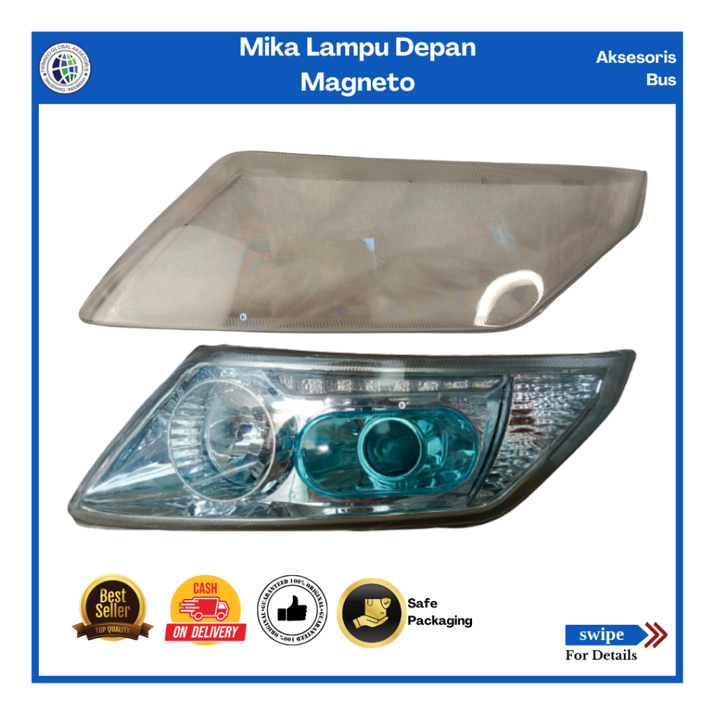 Micca Head Lamp Magneto/Mika Lampu Depan Medium Bus Jetbus 1 Magneto/Mika Magneto Jetbus 1