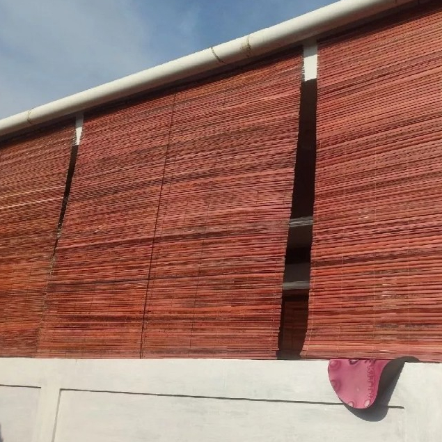 tirai bambu krey untuk outdoor indoor ukuran lebar 3m x tinggi 3m + tali penggulung
