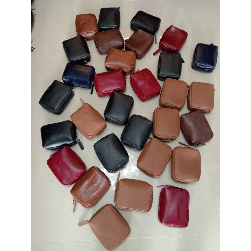 Dompet koin kulit sapi asli