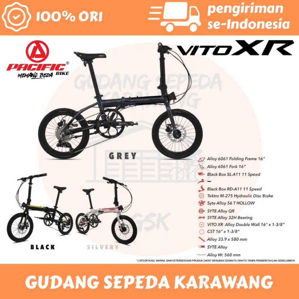 SEPEDA LIPAT 16" PACIFIC FOLDING PACIFIC VITO XR