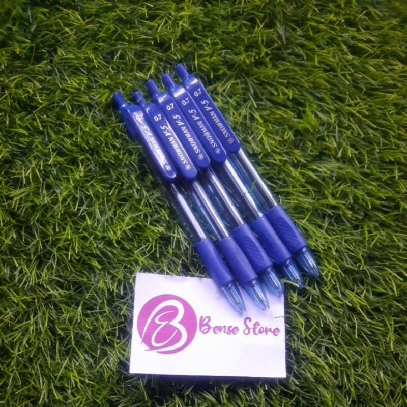 

Pulpen Biru Snowman V5 Ballpoint Pen 0.7mm