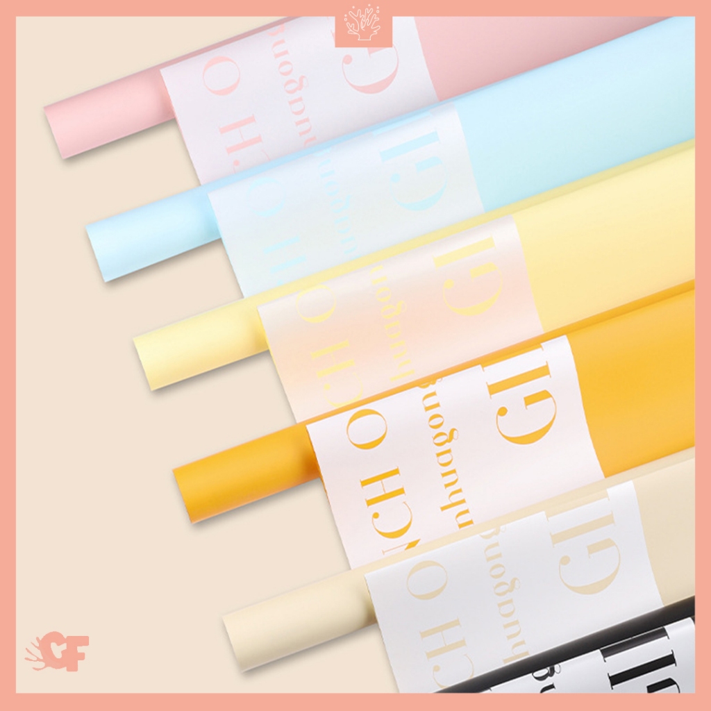 

20 LEMBAR Kertas Buket Bunga a Bunch Of Flowers Pastel Flower Wrapping Cellophane Paper KB62