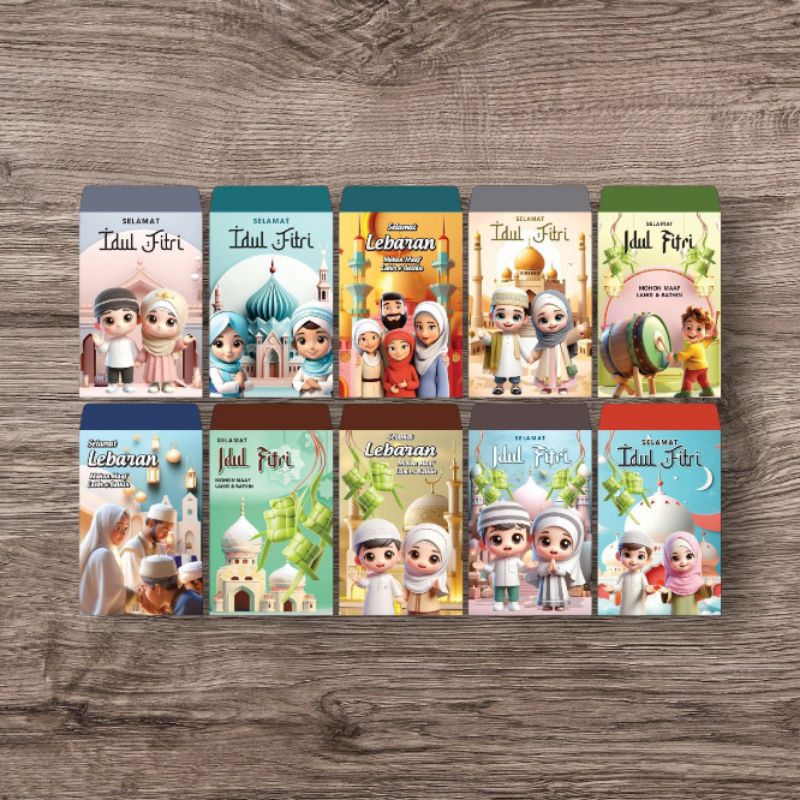 

AMPLOP AMPAU LEBARAN GAMBAR MUSLIM ISI 10pcs