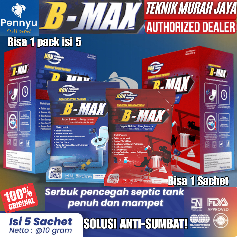 B-MAX BMAX WC Anti SUMBAT Mampet Septic Tank Pipa Air Saluran Wastafel Kloset WC Pembersih PENNYU