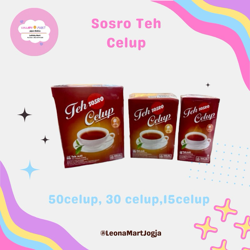 

TEH SOSRO CELUP ISI 15celup,30celup,50celup