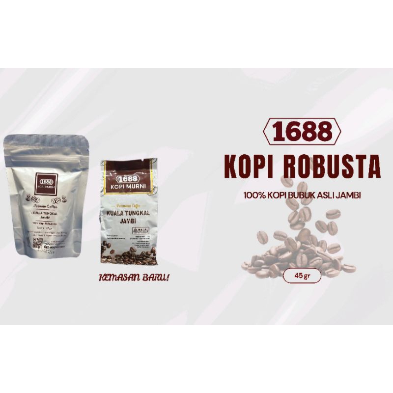 

Kopi Bubuk Premium Kopi Murni Cap 1688 45gr