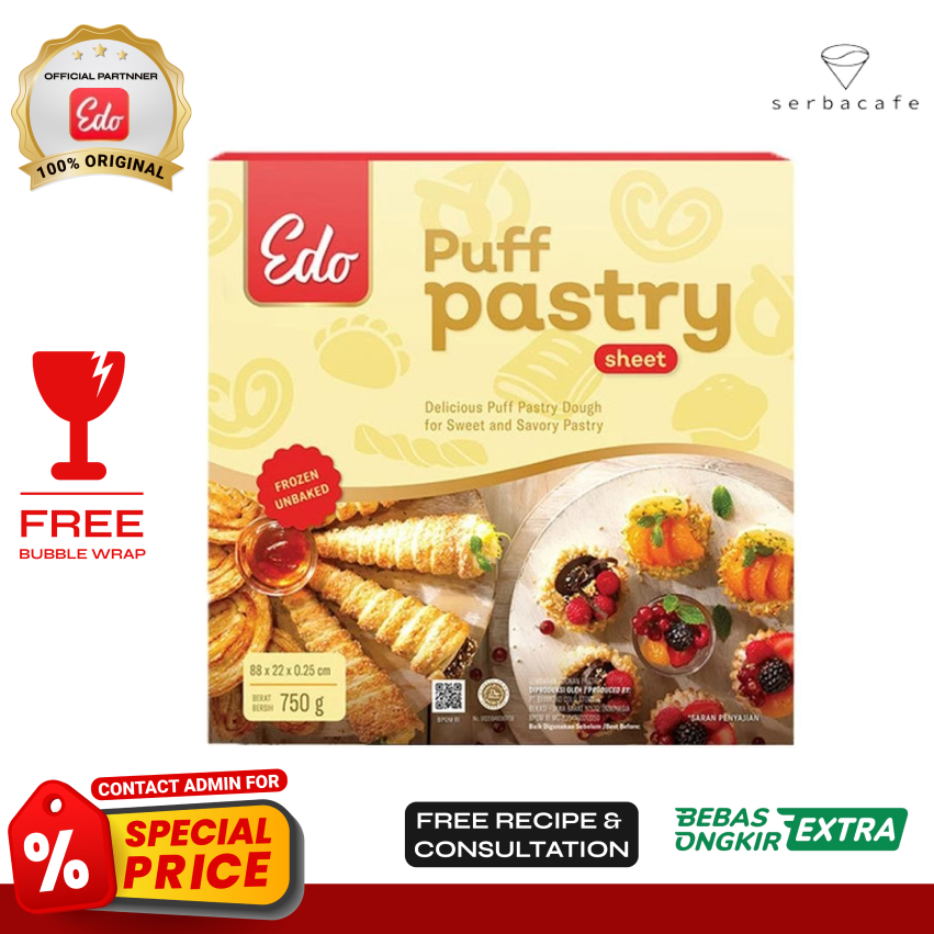 

Edo Puff Pastry Sheet Frozen (750 gr)
