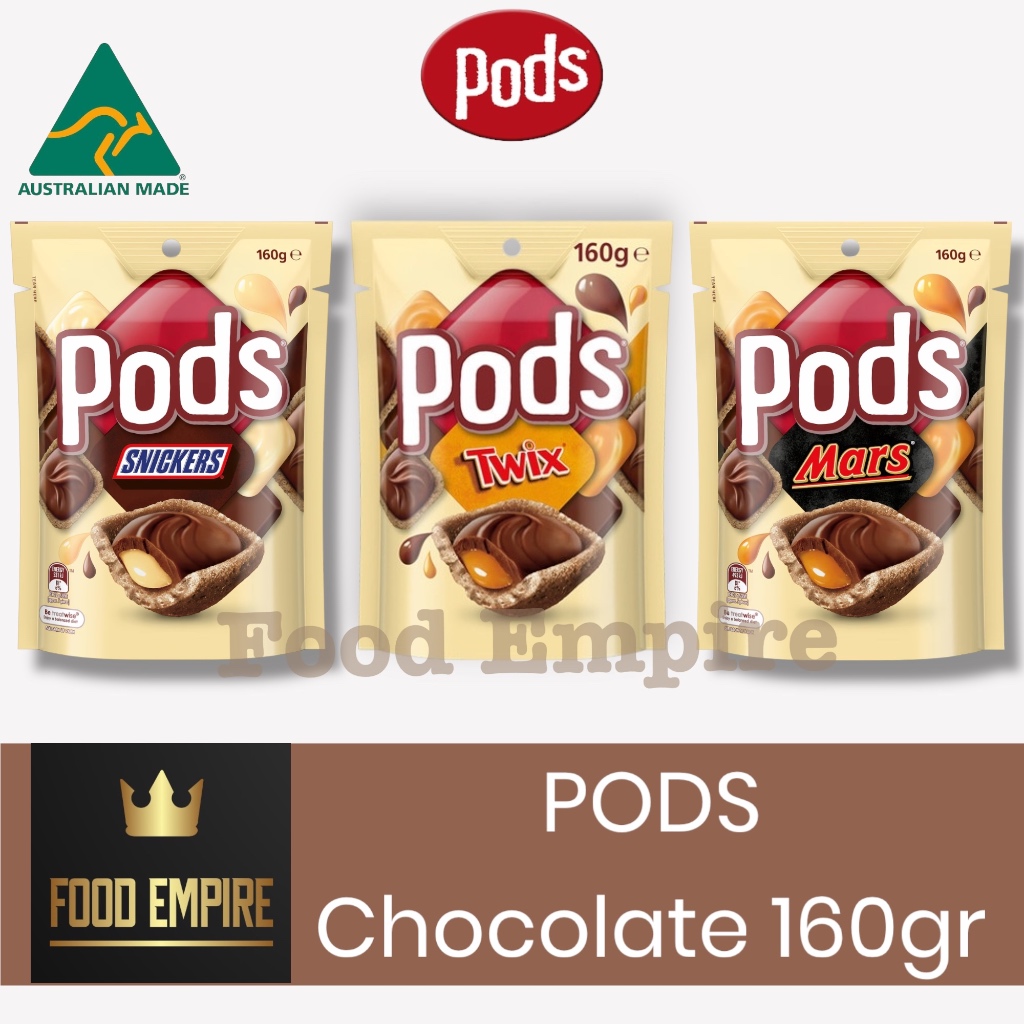 

PODS Snickers | Mars | Twix 160 gr | Crispy Baked Wafer with Chocolate