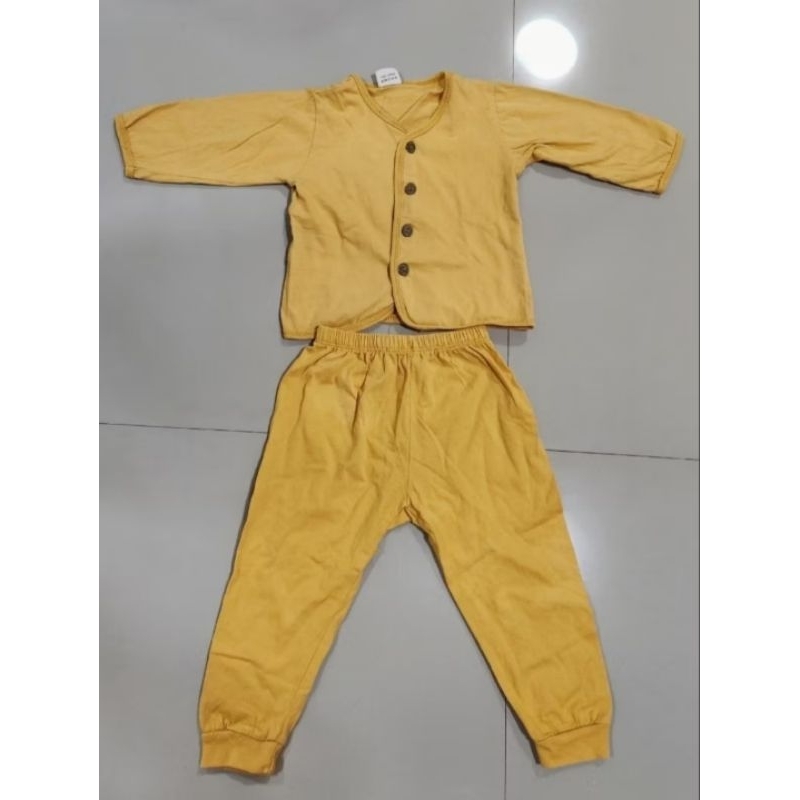 Libby comfy set panjang setelan 1-2 tahun bayi lengan panjang celana panjang earth series tangan pan