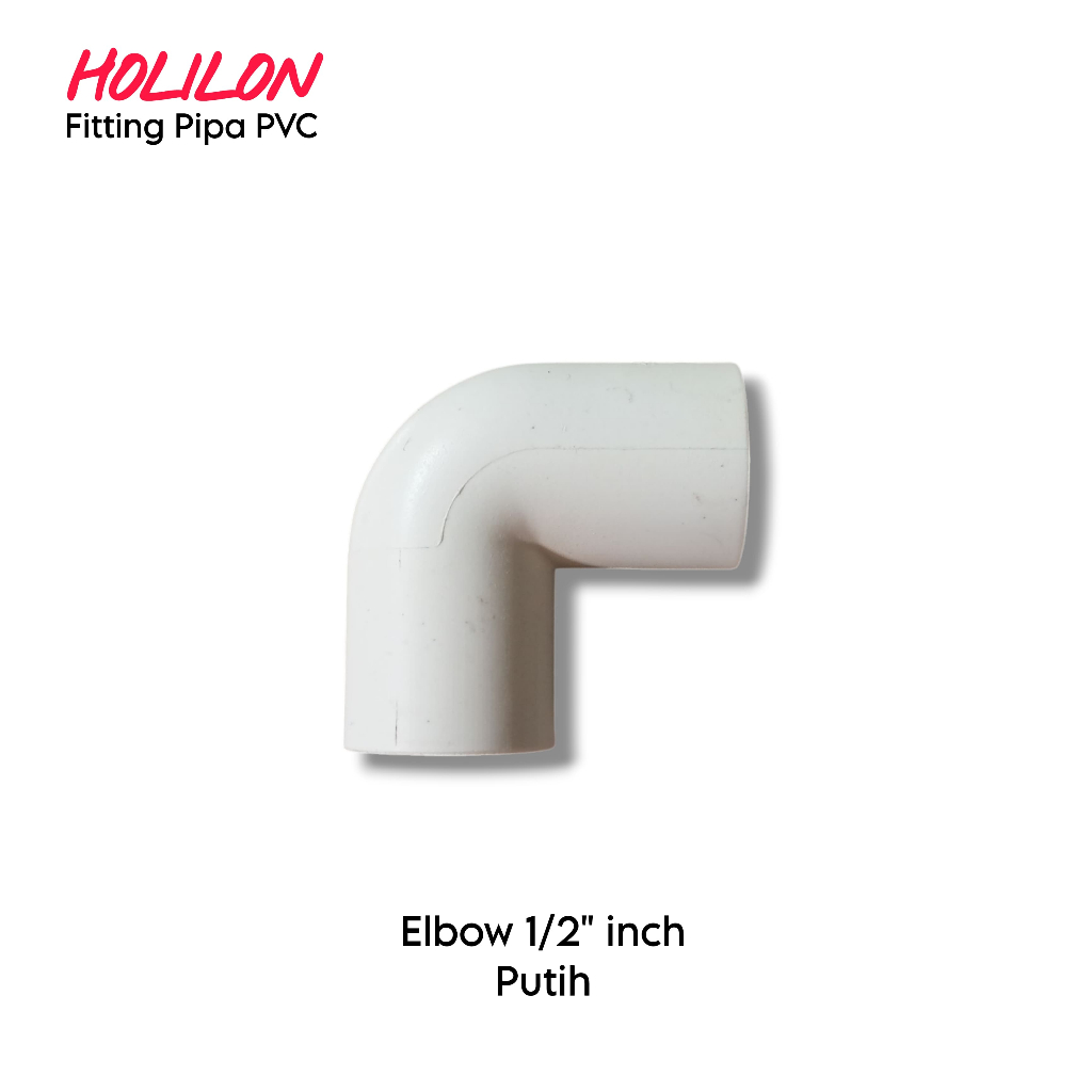 Fitting Pipa PVC Knee Elbow 1/2 Inch Putih