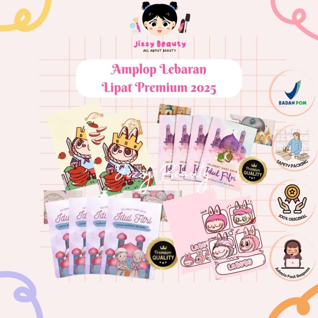 

Jizzy Beauty - Amplop LeBARAN Lipat Premium Terbaru dan Lucu 2025 isi 5 lembar