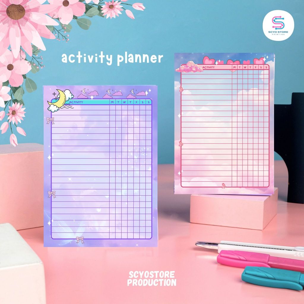 

Buku Aktivitas Harian A6 Aesthetic Activity Planner 30 Lembar