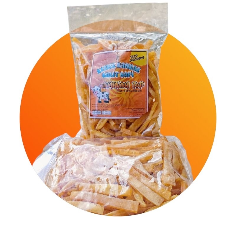 

Krecek rambak Stik Mie/krupuk rambak kulit sapi asli aminah top 500gr