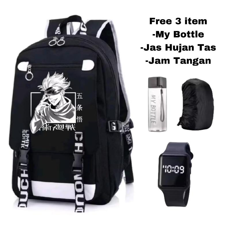 [Free Raincover-Jam] Tas sekolah anak laki laki perempuan tk dan sd - Tas gojo satoru - Tas viral un
