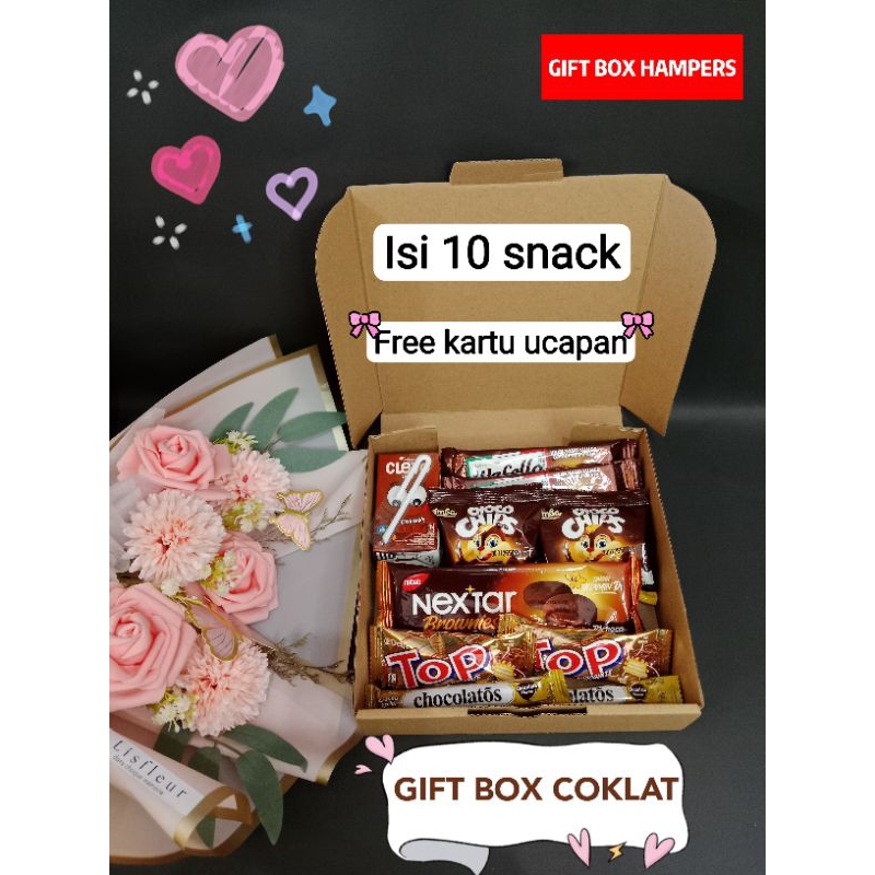 

Hampres gif box coklat lucu terbaru 2025 free kartu ucapan Bisa COD