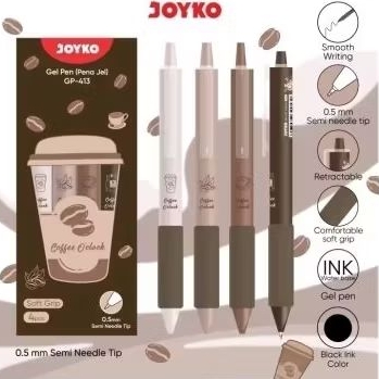 

Gel Pen Pulpen Pena Joyko GP-413 Coffee O'clock 0.5 mm