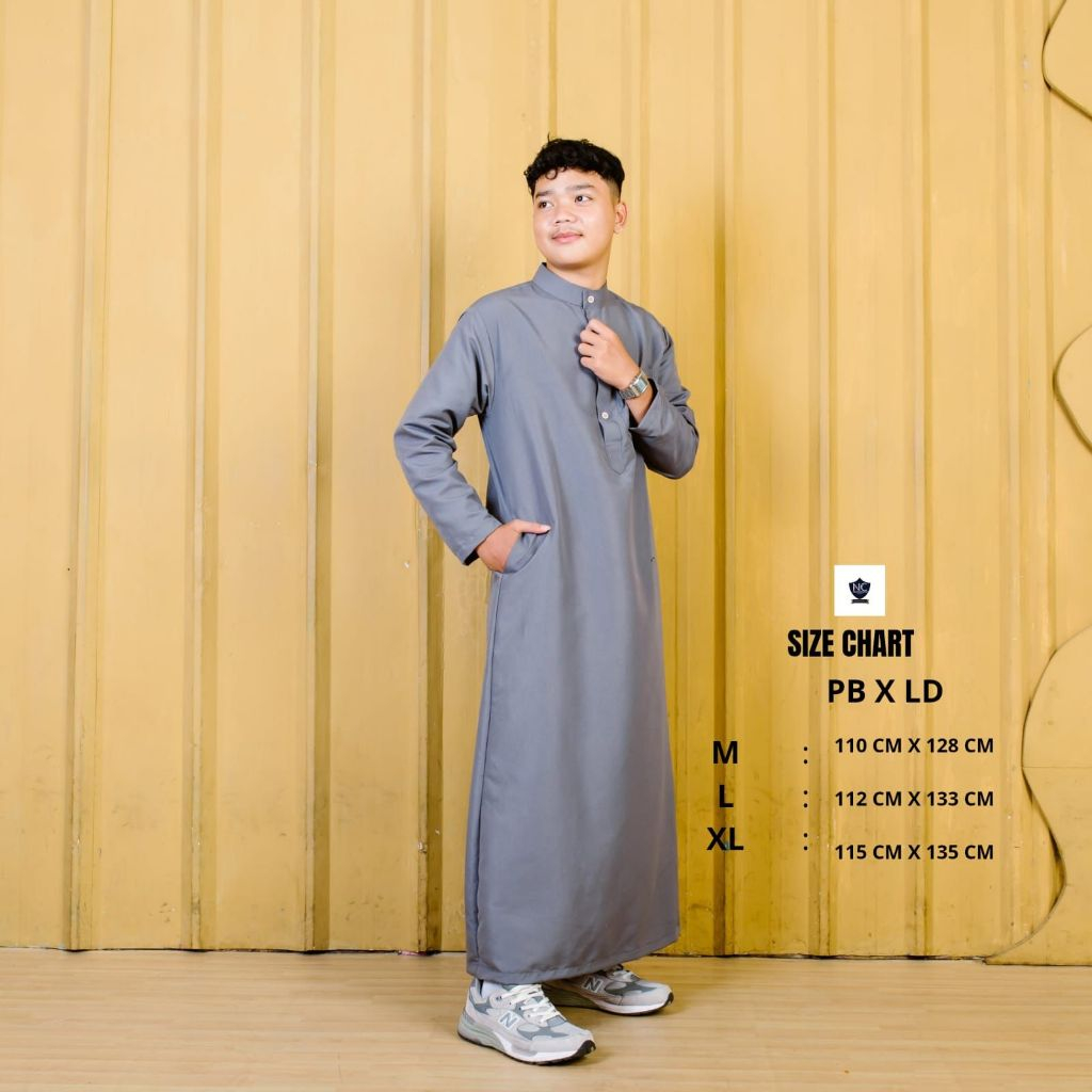 Jubah Pria Gamis pria dewasa Jubah mewah Jubah slimfit Jubah pria muslim gamis pria lengan panjang b