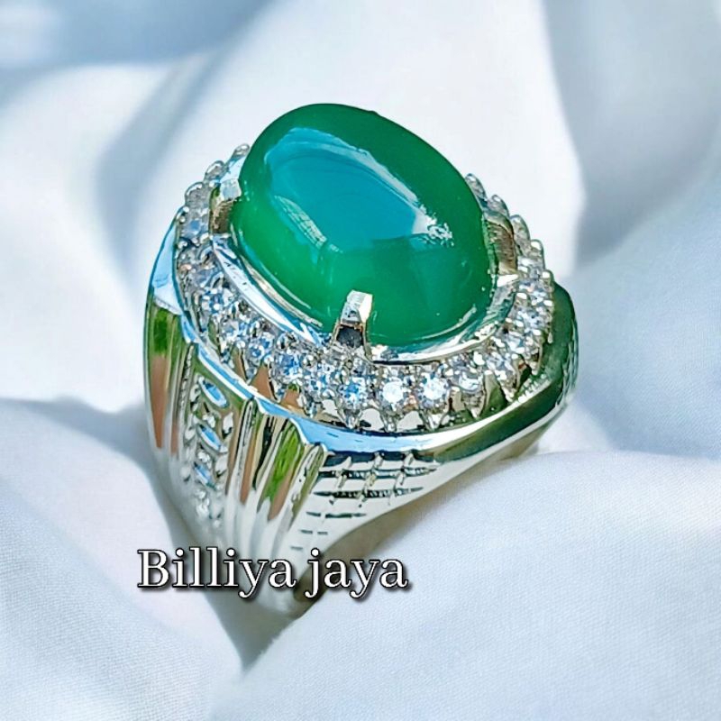 CINCIN BATU GIOK HIJAU KRISTAL KUALITAS SUPER