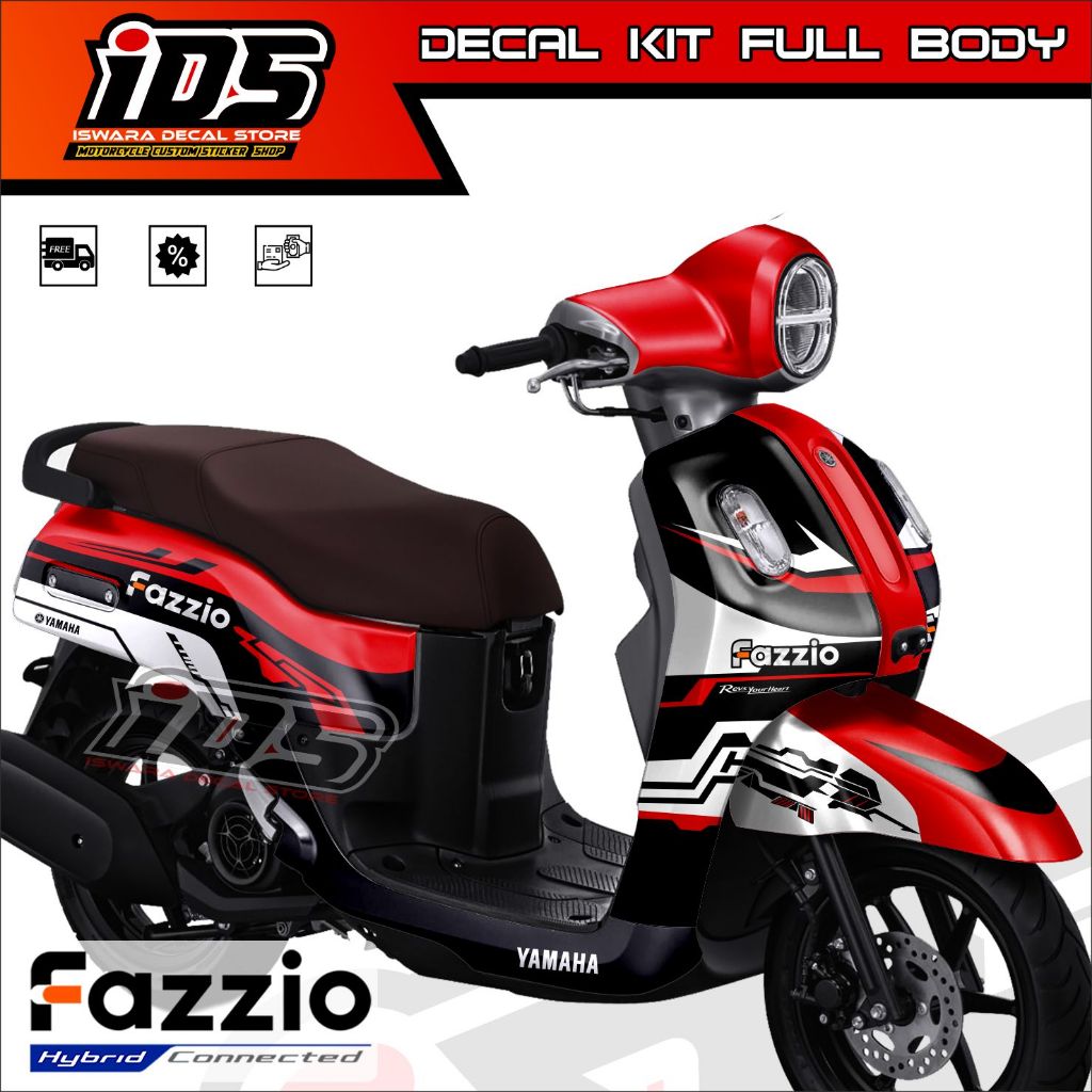 Decal Yamaha Fazzio Stiker Fazzio Dekal Fazzio Striping Fazzio Decal Fazzio Full Body Hitech