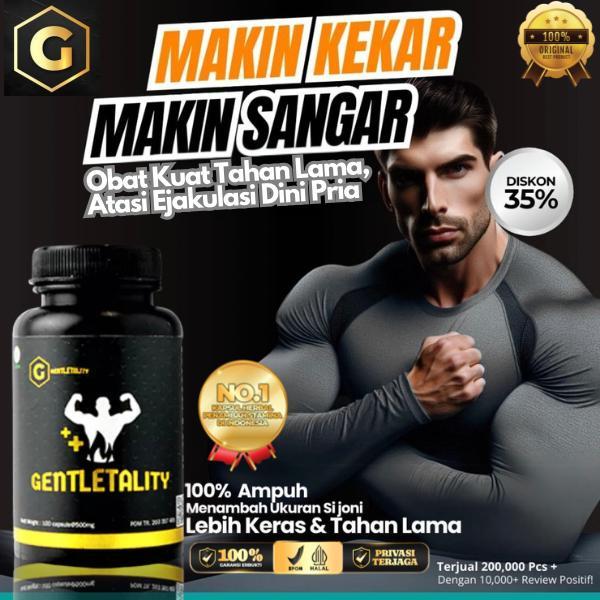 Gentletality 100% original Kapsul Stamina Obat Kuat Pembesar Ukuran P Untuk Impotensi