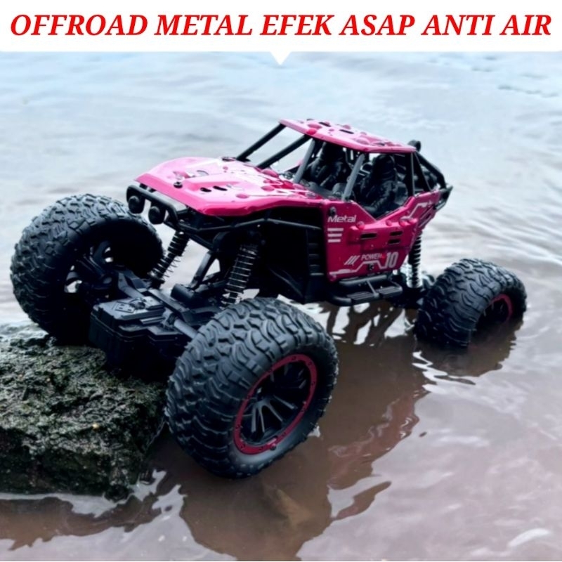 MOBIL REMOTE CONTROL ANTI AIR OFFROAD EFEK ASAP BODY METAL UPGRADE BATERE CADANGAN