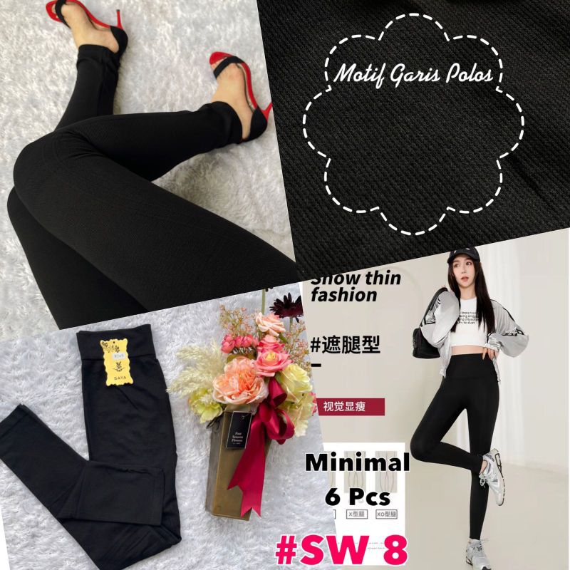 LEGGING panjang  motif garis-garis #SW8