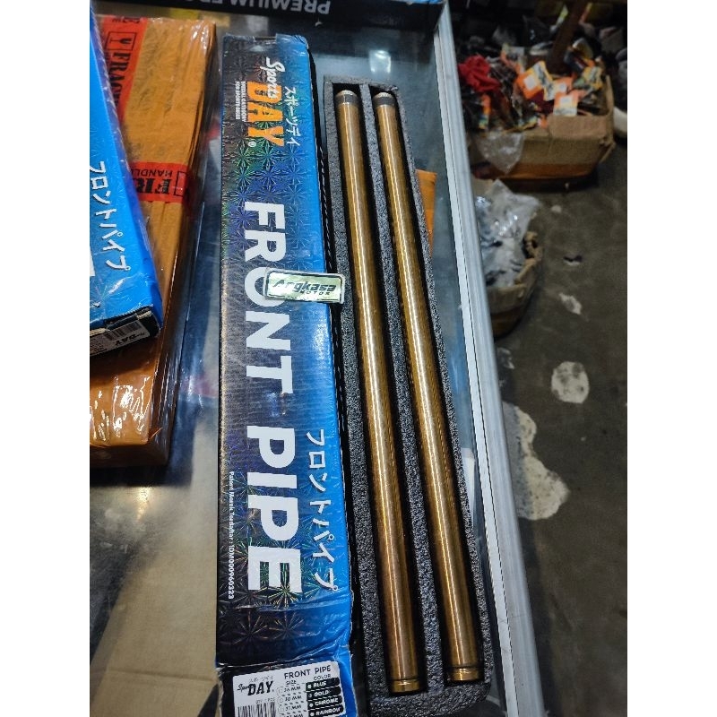 as shock depan ninja SS gold sportday bambu shock depan