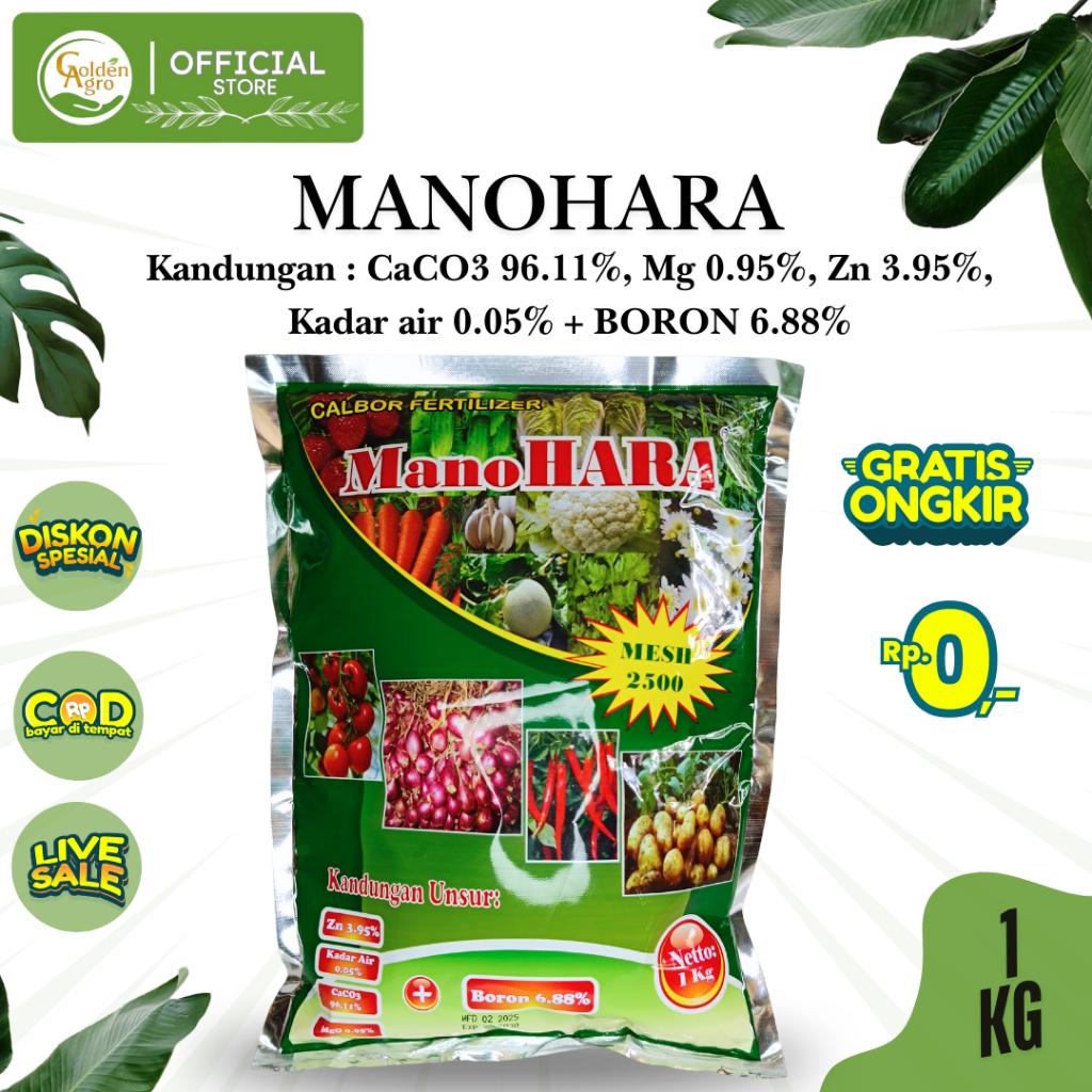 KALSIUM MANOHARA 1KG KG PUPUK KALSIUM