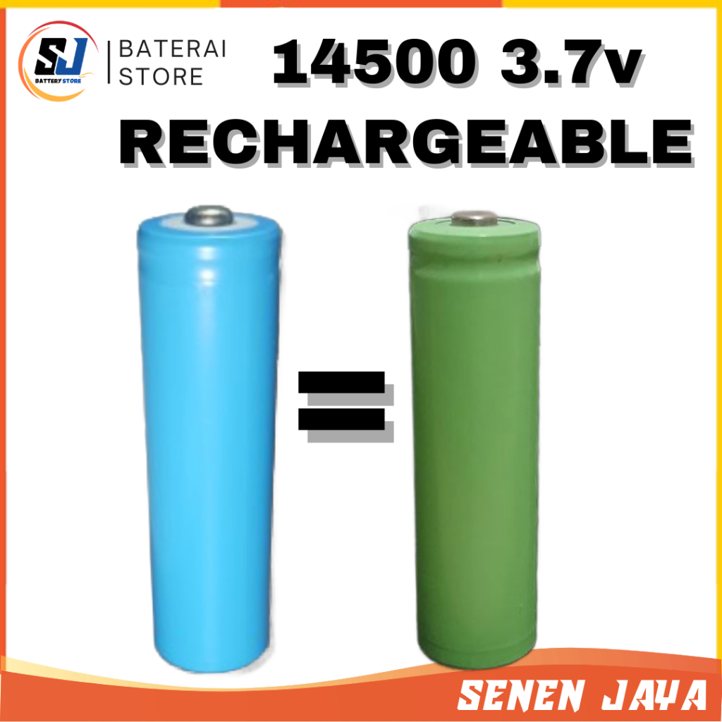 Baterai AA Rechargeable 3.7V Batre 14500 AA 3.7V mAh Rechargeable Battery Batre Cas AA 3.7V