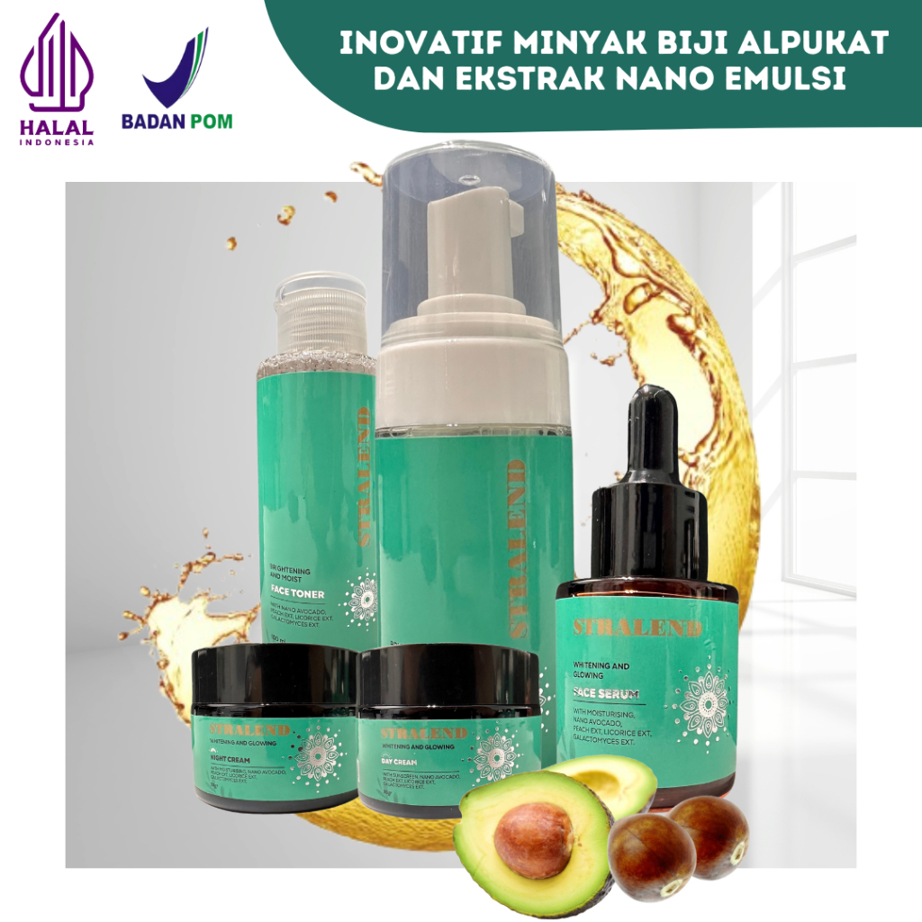 Stralend Facial Foam Face Toner Serum Day Night Cream Biji Alpukat Hasil Riset Sekolah Farmasi ITB