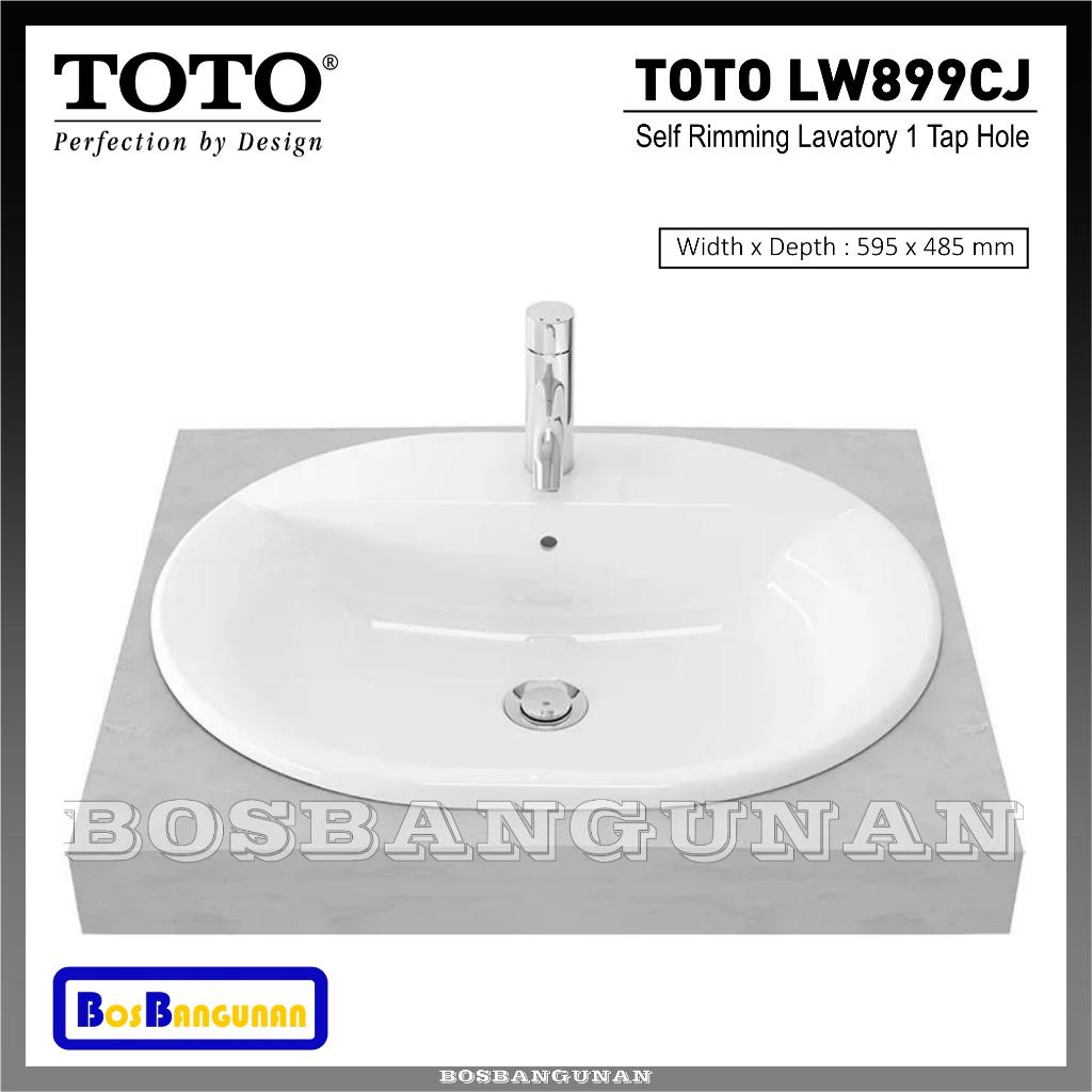 Wastafel TOTO LW 899 CJ Counter / Washtafel Meja Omni TOTO LW899CJ / Wastafel TOTO