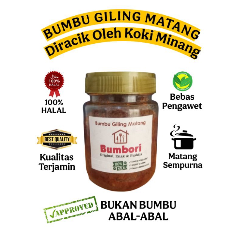 

BUMBORI Bumbu Giling Rendang / Opor / Soto / Gulai 150 gram